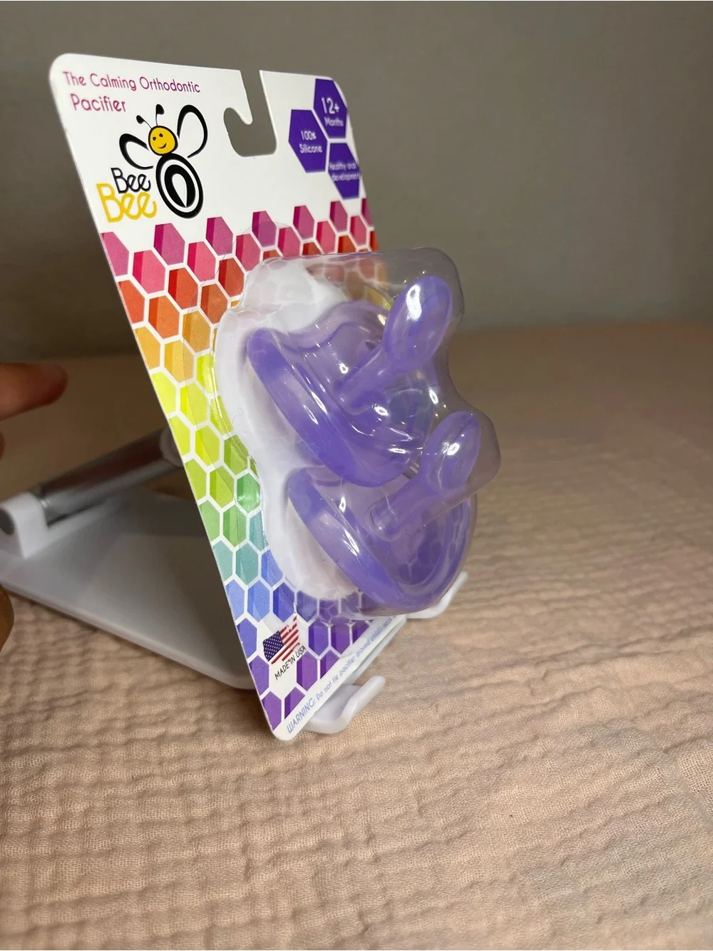 Orthodontic Pacifier Bib Accessory - Lavender